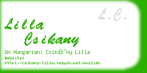 lilla csikany business card